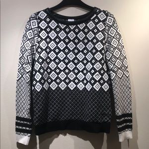 Black & White Sweater W/ Detail
